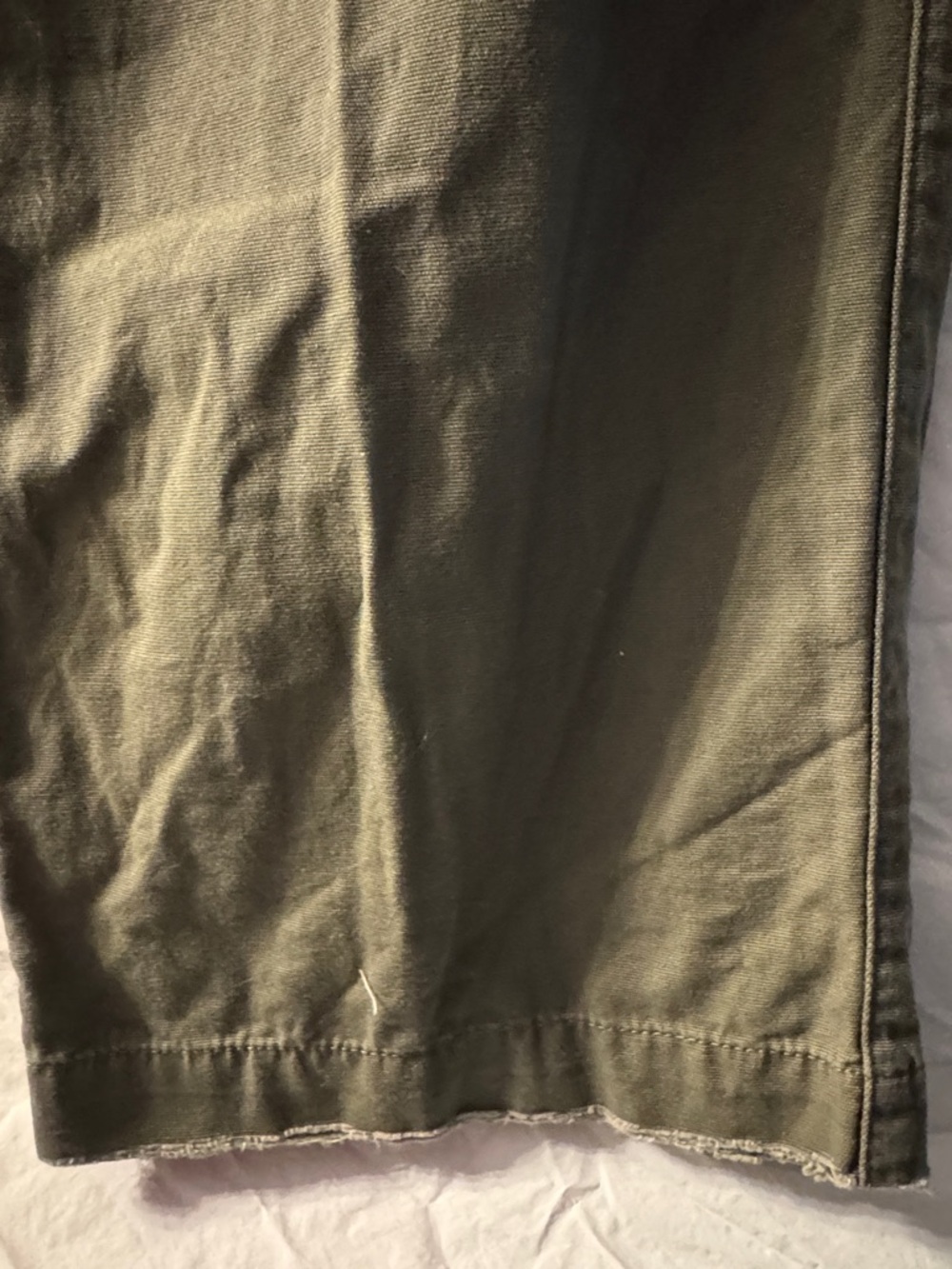 Guess 90’s Y2K Men's Olive Green Button-Fly Destressed Chinos - Picture 7 of 14